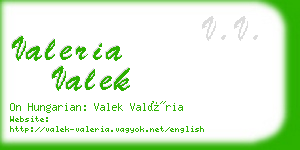 valeria valek business card